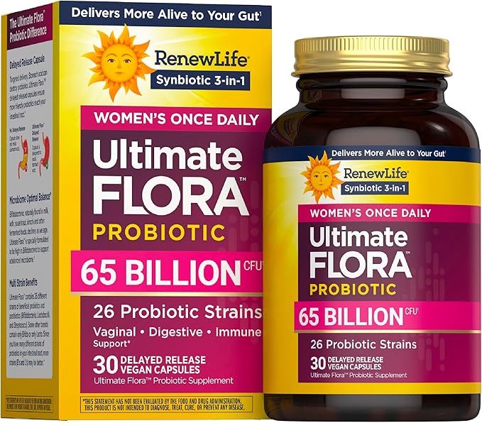 Overall, Renew Life Ultimate Flora Probiotics for Women 65 Billion CFU stands out as one of the most comprehensive women's probiotic supplements available today. With 26 probiotic strains, a powerful 65 billion CFU formula, delayed-release capsules, and a synbiotic blend of probiotics, prebiotics, and postbiotics, it offers exceptional value for women seeking complete digestive, vaginal, and immune support. If you're looking for a trusted probiotic supplement to support your daily wellness goals, this product is an excellent choice and a worthwhile addition to your health routine. Affiliate Disclosure: As an Amazon Associate, I earn from qualifying purchases. This helps support the website at no additional cost to you.