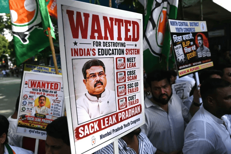 India Protest Over Exam Leaks and Modis Leadership Style